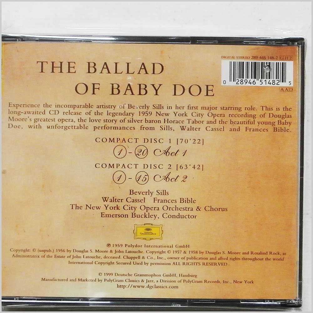 Ballad of Baby Doe-Complete Opera