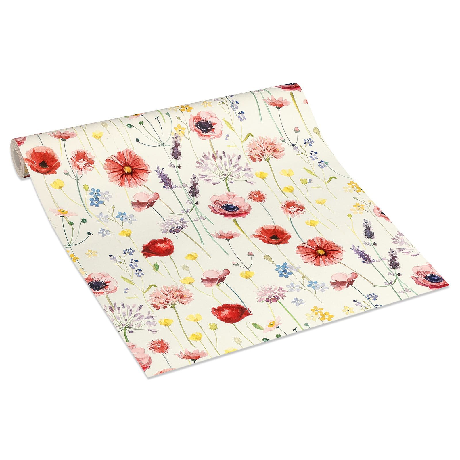 ROLLER A.S. Creation Papiertapete - Blumenwiese - bunt - 10 Meter