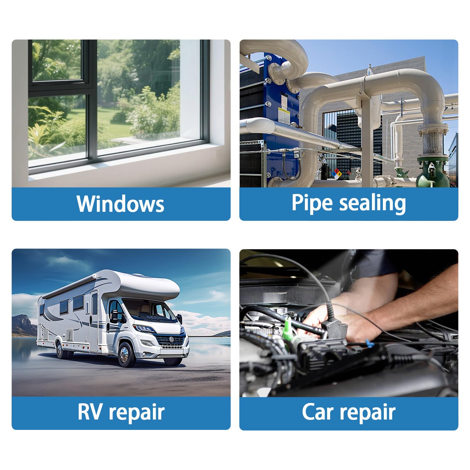 5-Pack Grey Butyl Putty Tape 1/8-Inch x 3/4-Inch x 30-Foot for RV Repair,Boat Sealing ,EDPM Rubber Roof Patching ,Window Repair, Vent Sealing and Home Repair