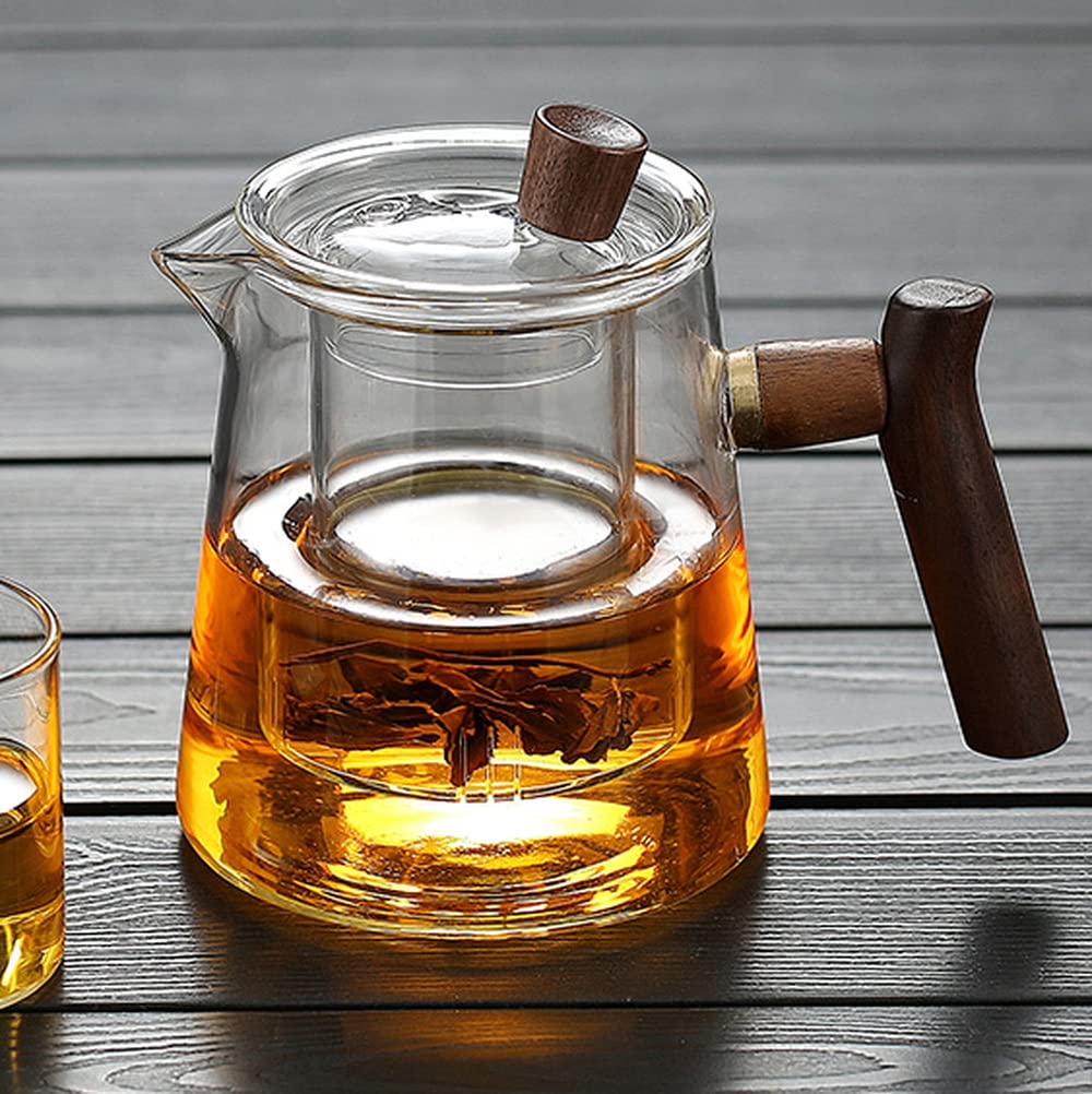 XUNTING Tetera De Hierbas De 30.4 Fl Oz, Tetera De Gran Capacidad, Con Infusor Extraíble, Juego De Té De Vidrio, Filtro De Separación De Agua Y Té, Tetera De Hojas Sueltas