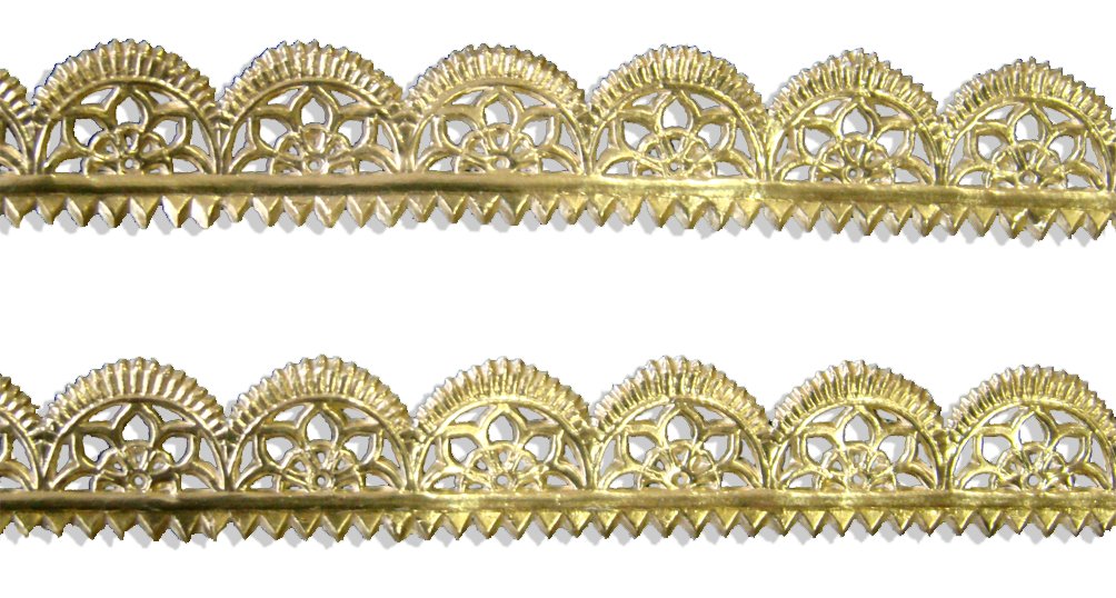 Kunze A120204011 Dresden Trim Scalloped Border Strips, 1/2-Inch, Gold