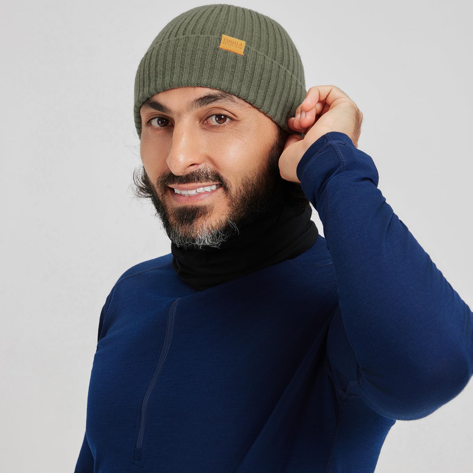100% Superfeine MerinoWolle Mütze, Klassische Wollmütze, Thermo Beanie, Warme Wintermütze für Damen & Herren
