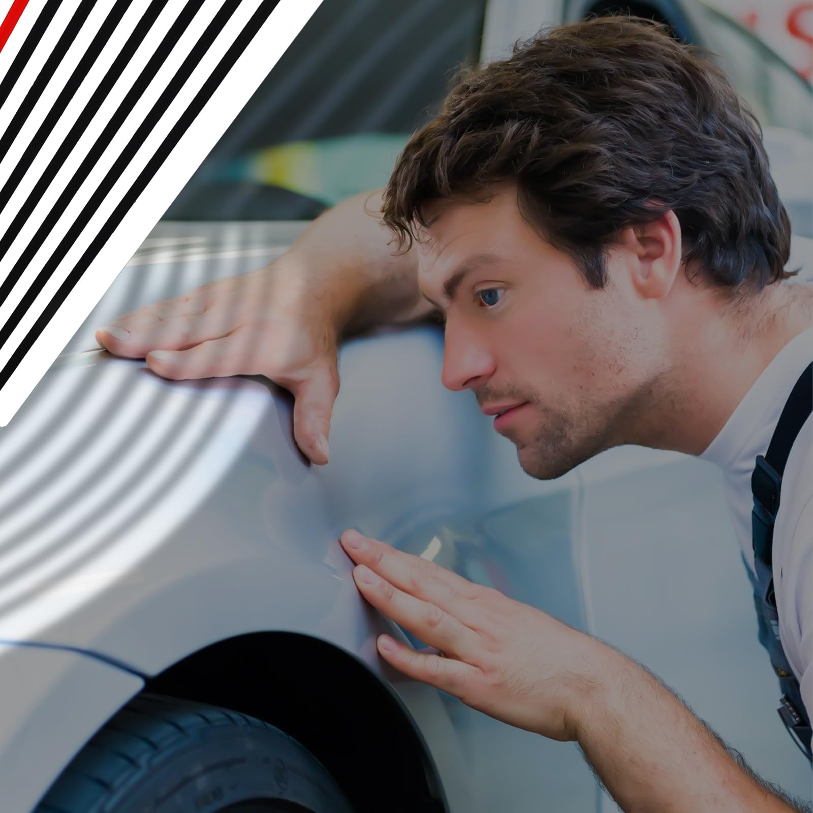 GOMETY Luce per riparazione delle ammaccature senza vernice, pannello luminoso LED con supporto regolabile, lampada di prova USB per carrozzeria e pannello riflettente LED, kit di riparazione