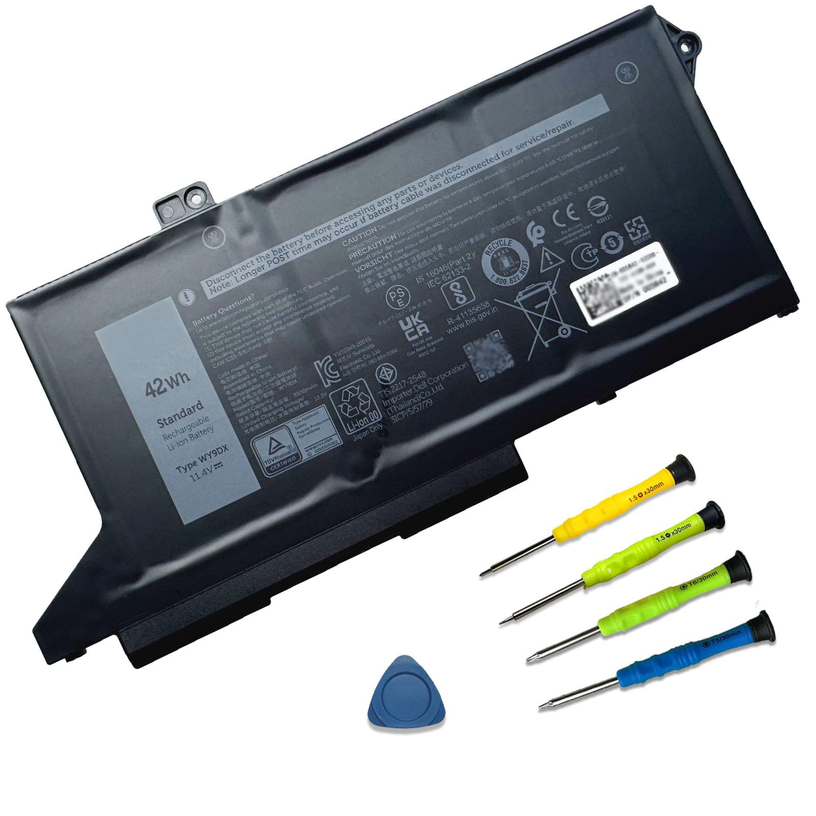 Amazon.com: SUNNEAR WY9DX M3KCN RJ40G Laptop Battery Compatible