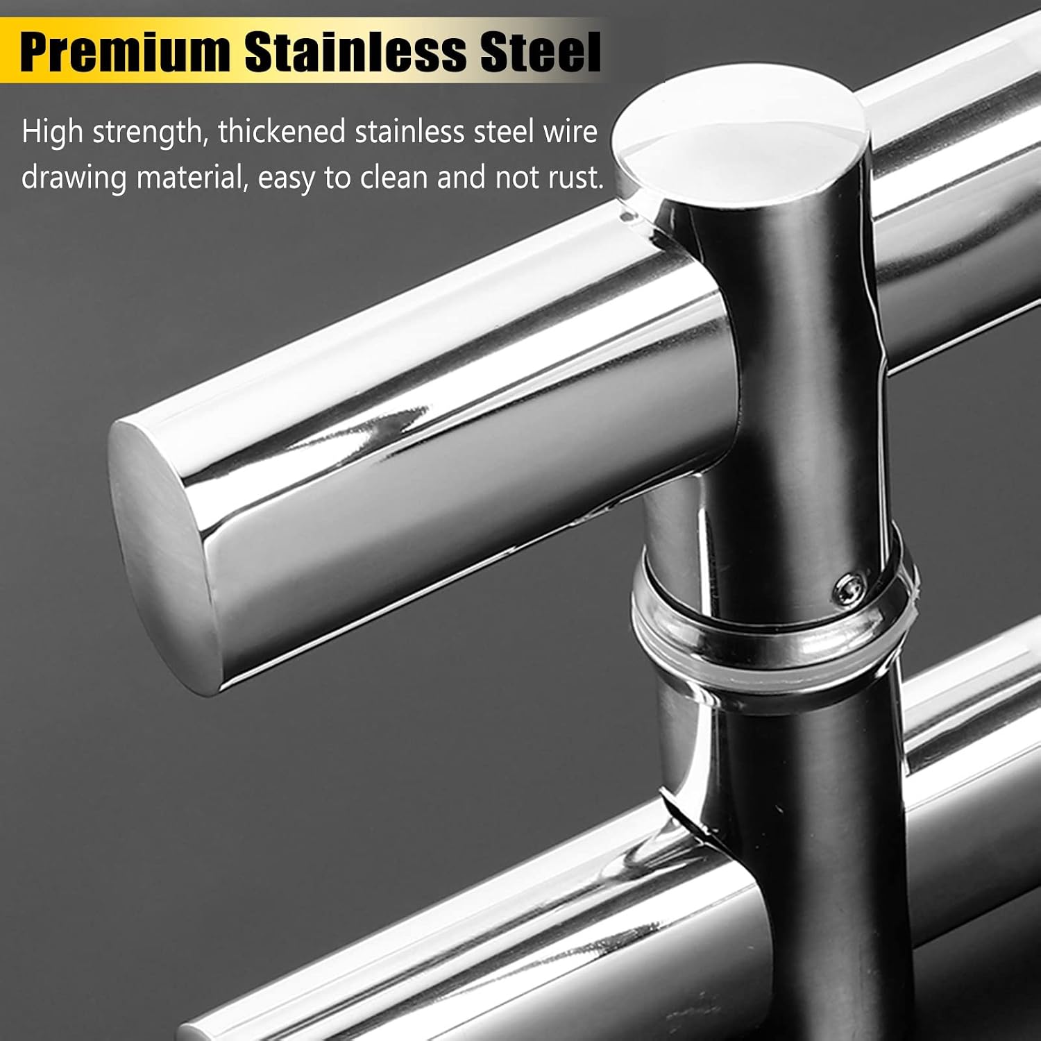 Sliding Door Handle, revolving Door Center Adjustable Handle, Suitable for Office/Bathroom/Shop (150cm/59in)