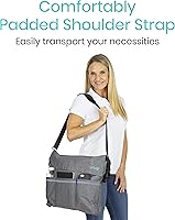 Vista 9 de Vive Bolsa de Accesorios para Silla de Ruedas XL - Impermeable, Resistente a los Arañazos, Doble Costura, Lavable a Máquina para Adultos, Personas