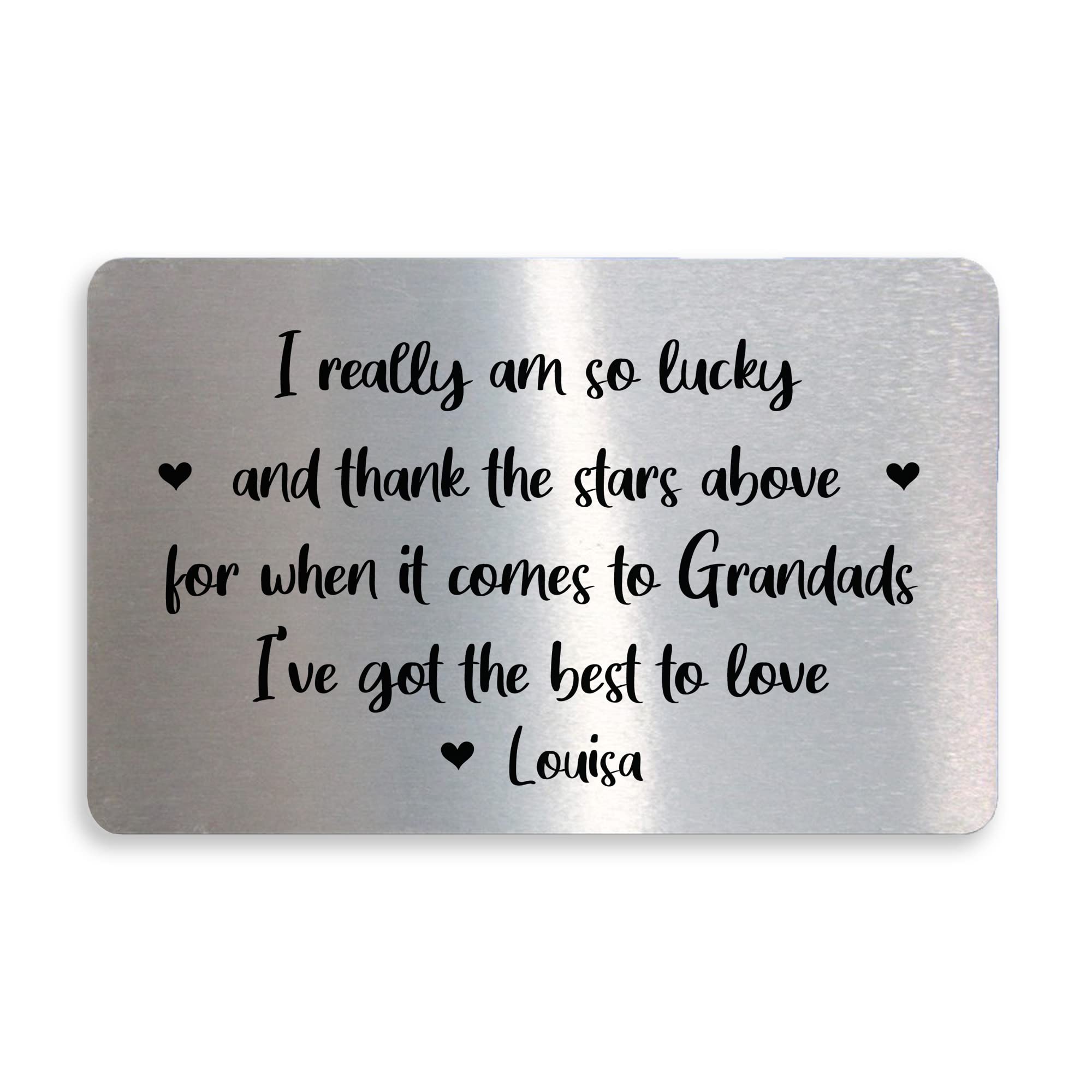 Novelty Gift For Grandad Wallet Card Grandparent Gift Birthday Christmas Personalised