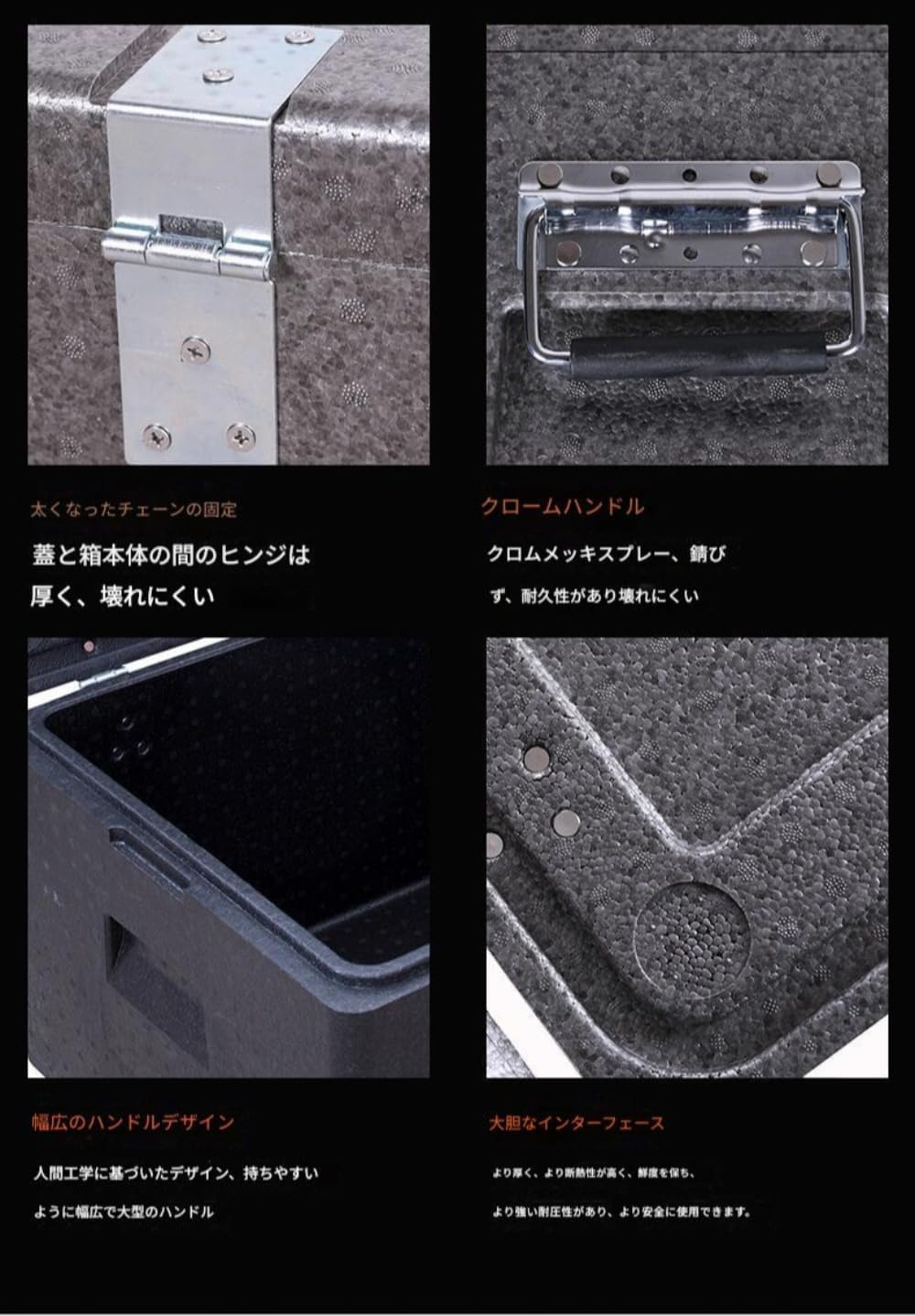 EVREFINクーラーボックス ポリスチレンフォーム断熱材 お手入れ簡単 大容量 多機能 超軽量 食品保存 ピクニック 旅行 キャン