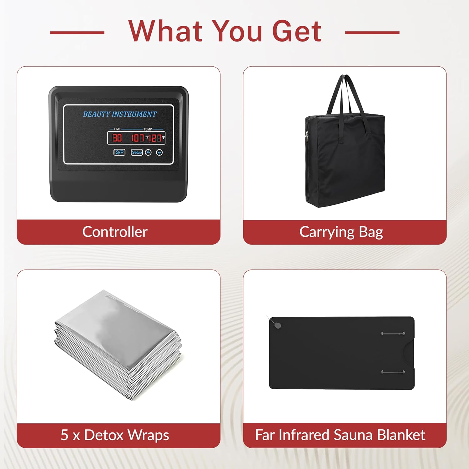 Infrared Sauna Blanket, Dual Temperature Control, Portable Infrared Sauna for Home, Max 180℉, 30-90 Min Timer