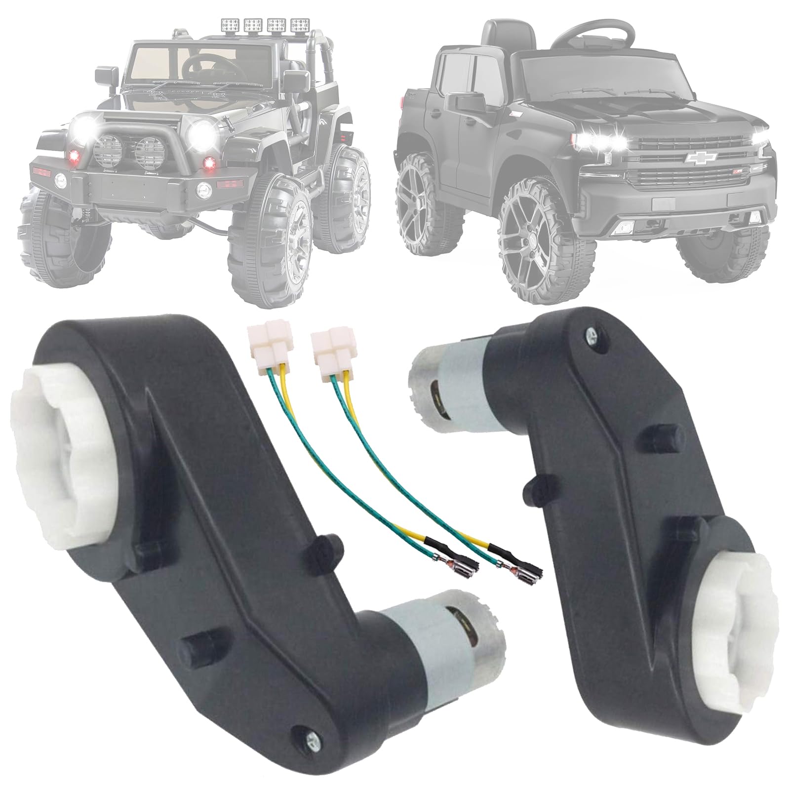 weelye 2Pcs Replacement for Gearbox RS555 24V 40000RPM High Speed Drive Motor Gearbox,Applicable for Children ´s Riding Electric Vehicles