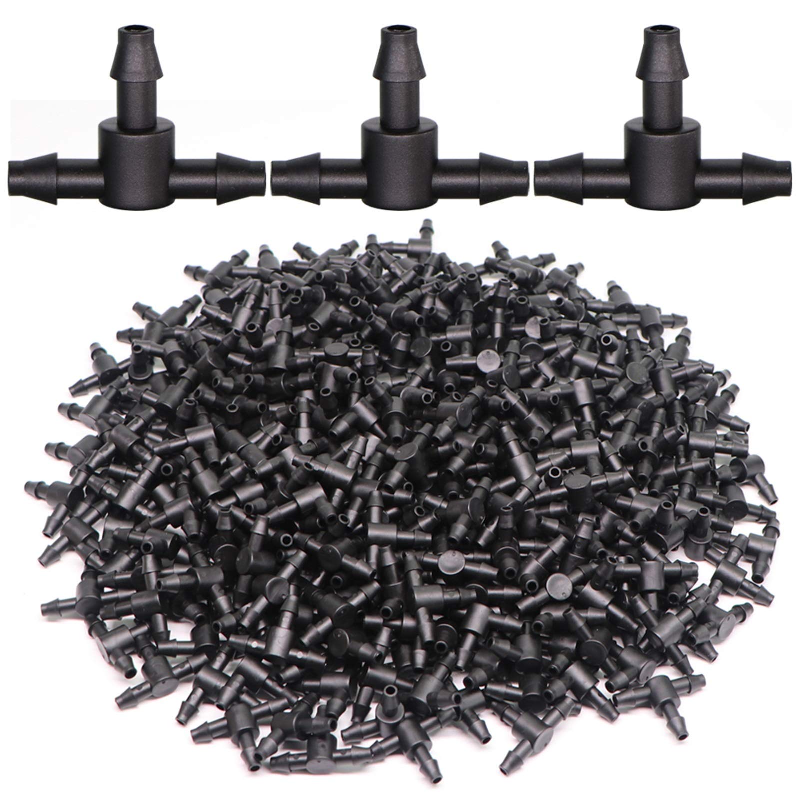 Gartenschlauchanschluss 1/4 "Schlauch Dripper Wasser T-Connector Kunststoff Barrett 4 / 7mm Rohrschlauch Gießkupplung Gelenkgarten Micro Tropf Bewässerungstool Für Gartenschlaucharmaturen