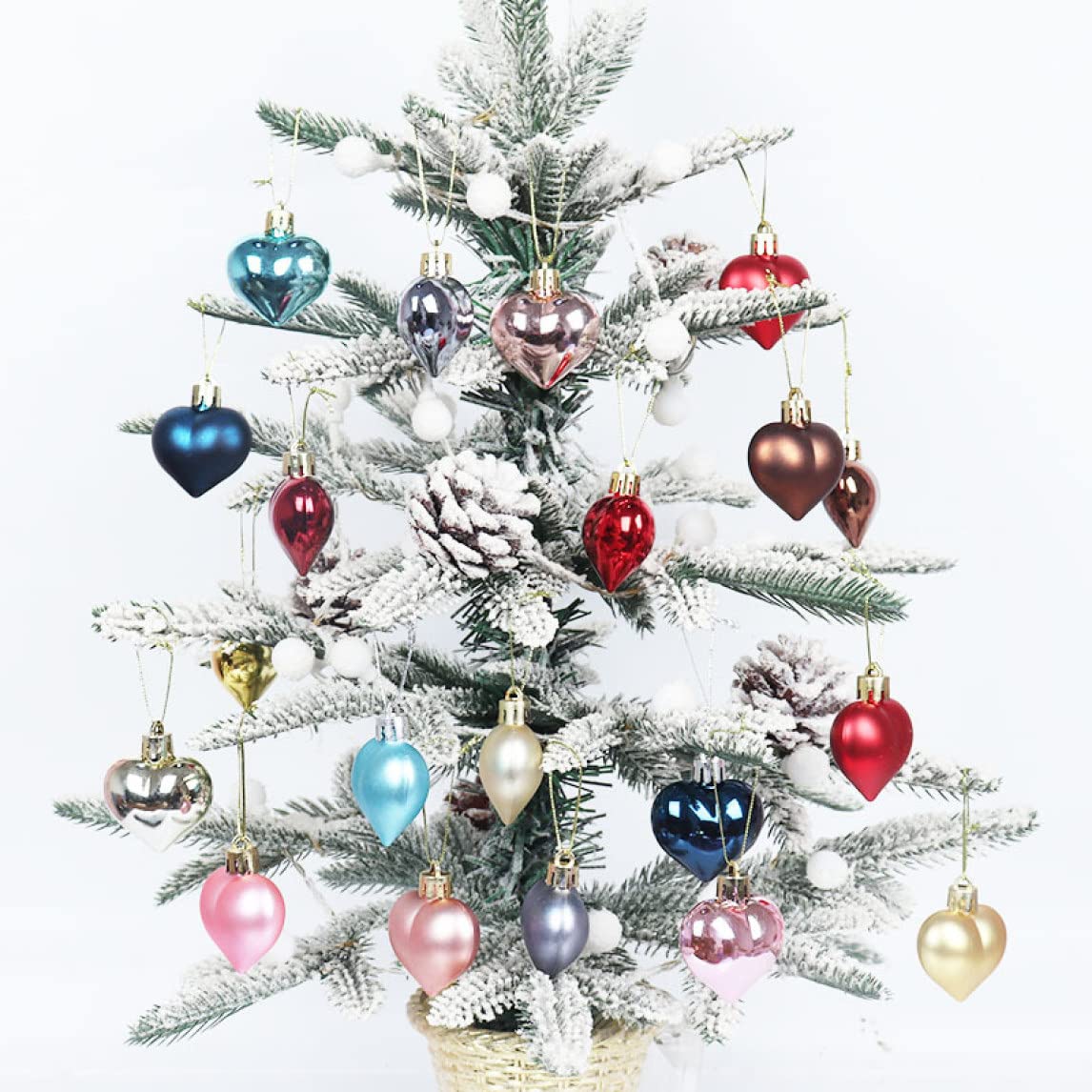 Amazon.co.jp: [ロトンシハイ] クリスマス オーナメント ハート 12個