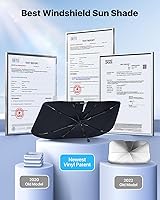 Vista 4 de Parasol plegable para parabrisas – Ajuste personalizado para Model 3 (2017–2025), revestimiento de vinilo para protección térmica, bloqueo del 99%