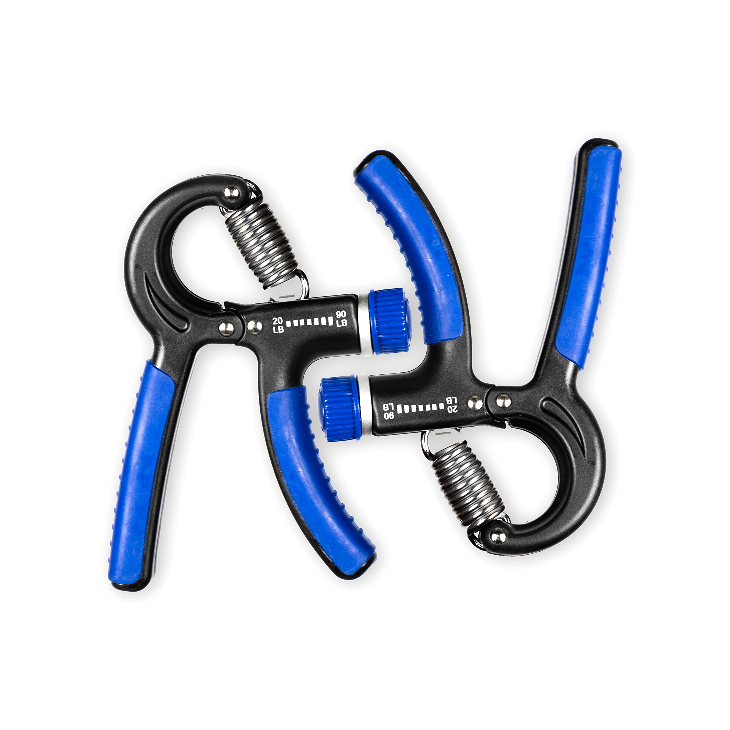 Game Point Grip Strength Trainer - 2 Pack Set Hand Grip Strengthener W/ Adjustable Resistance of 20lbs-90lbs - Non-Slip Hand Strengthener for Great Forearm Grip Workout and Hand Strengthening and Rehabilitation Tool