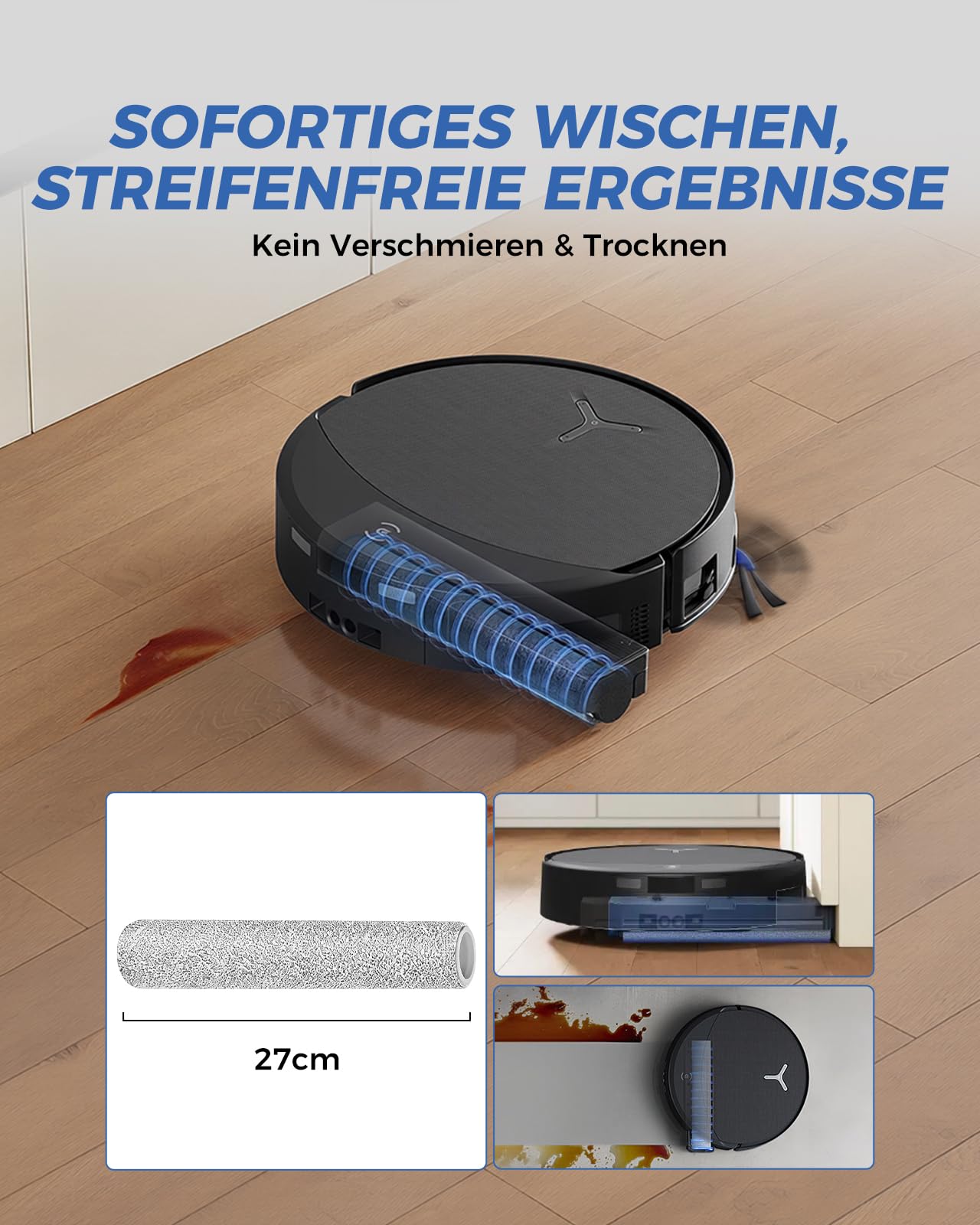 T90 PRO Omni Zubehör für ECOVACS DEEBOT T90 PRO Omni / T90 Omni / X12 PRO Omni Saugroboter, 23 Stück Ersatzteileset for ECOVACS T90 PRO Omni: Hauptbürste, 2 Wischroller, 6 Staubbeutel, 6 Filter