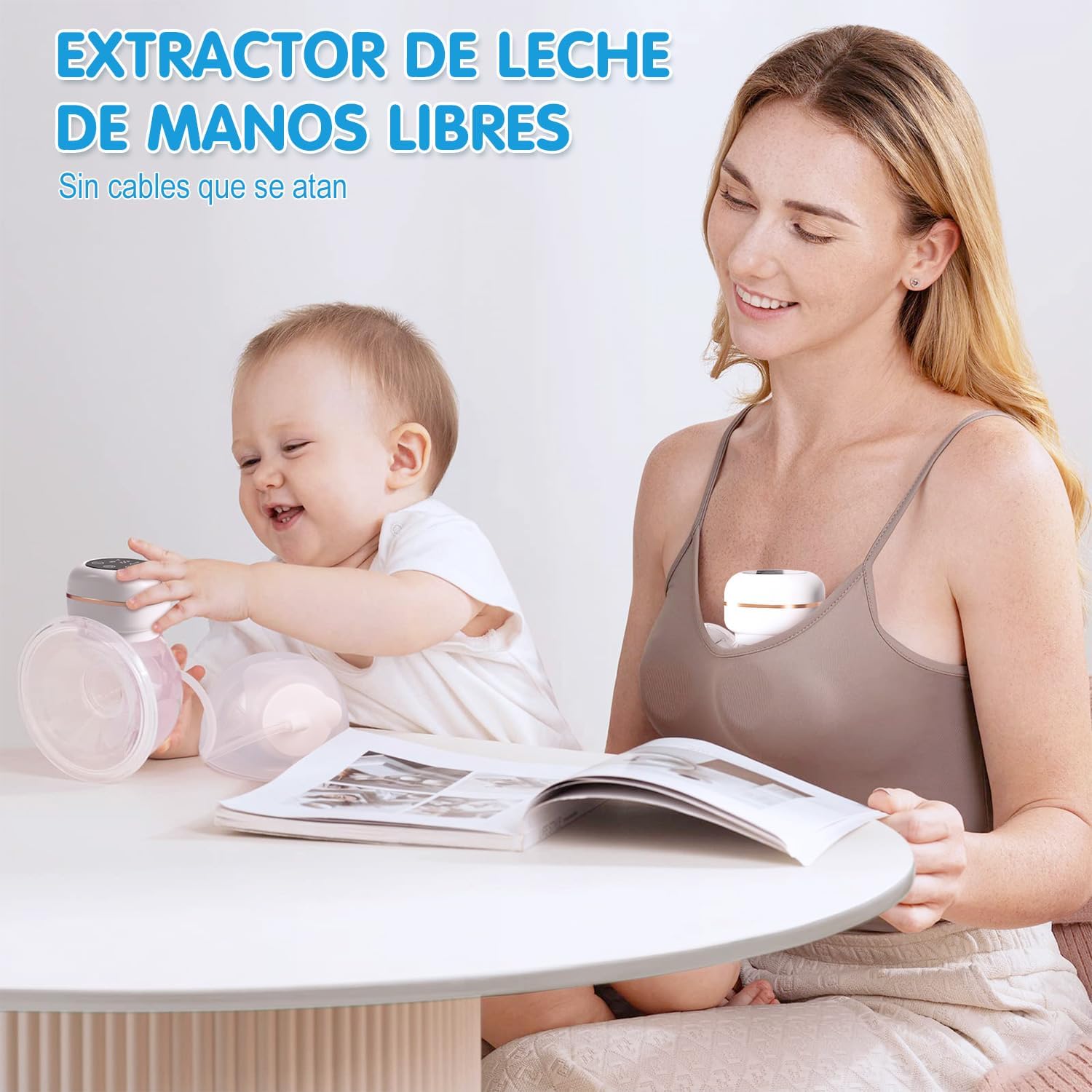 ANTUVI 2 In 1 Vestível de Tirar Leite, Elétrica Extratora de Leite, Portátil Bomba Coletor de Leite, 3 Modos Multidimensional, Livre de BPA