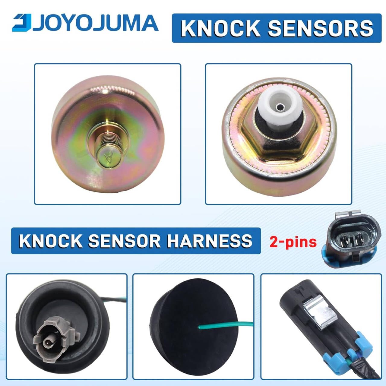 Knock Sensors Wiring Harness and Intake Manifold Gasket Kit for Chevy Suburban Silverado Avalanche Tahoe GMC Sierra Yukon, for Cadillac & More GM Vehicles | Replace# 12601822 12589867 917-033