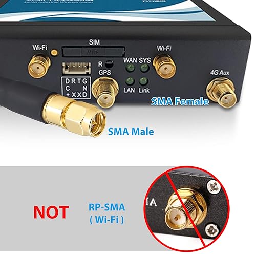 Miniatura 4 de XRDS -RF Cable de extensión coaxial SMA macho a SMA hembra, 50 ohmios KMR240 Cable coaxial SMA de baja pérdida con conectores SMA para