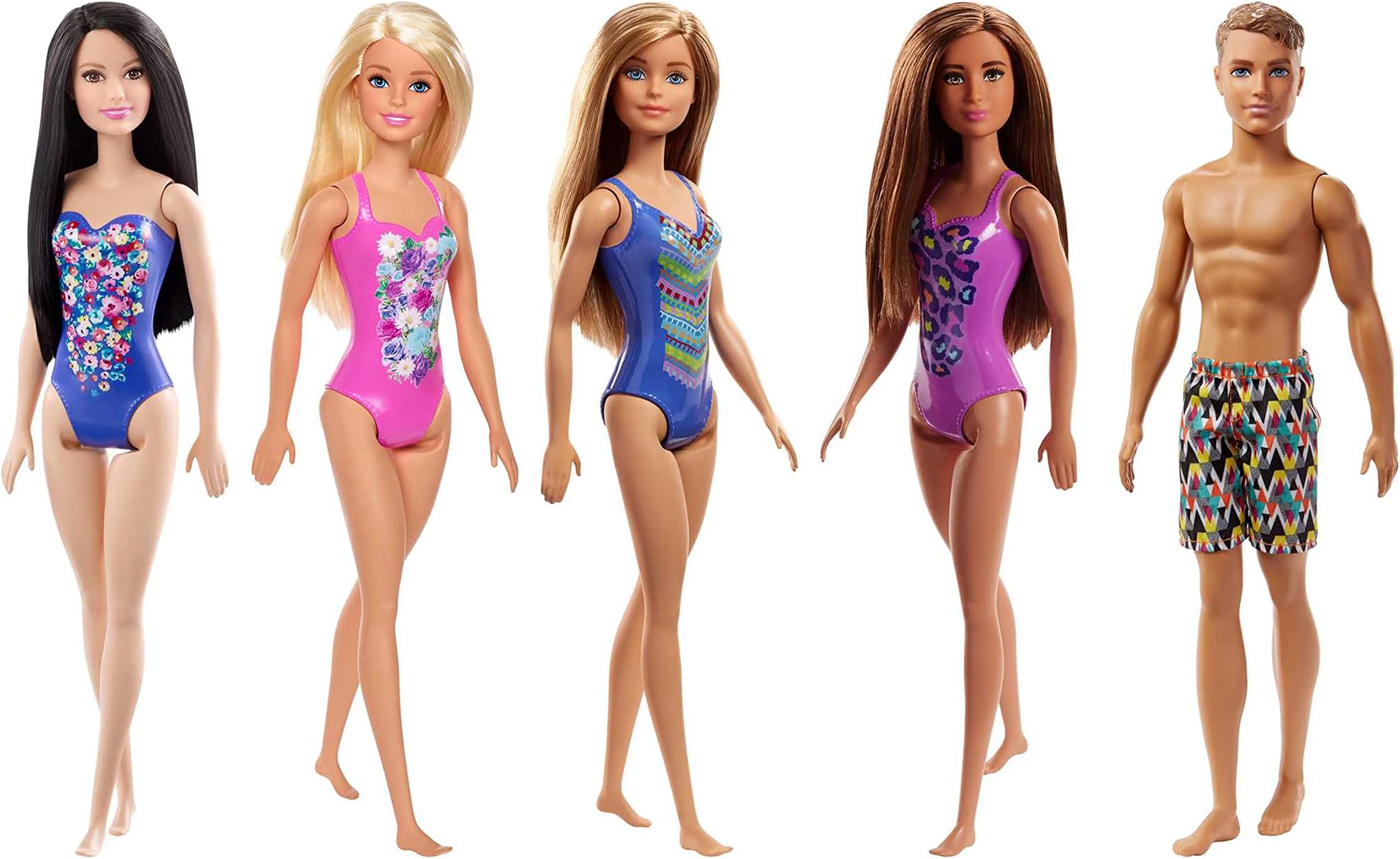 Barbie Fashion Doll With Straight Black Hair Wearing Removable Pink Dress With Logo Print & Shoes