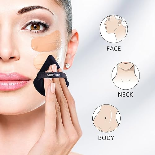 Miniatura 2 de CATNA BUTY Soplador de polvo versátil, lavable y ideal para aplicación de maquillaje natural con base líquida, crema BB, protector solar, rubor y