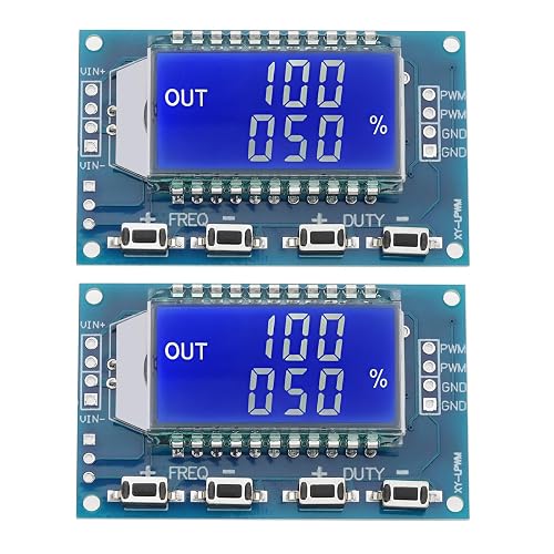 SING F LTD 2PCS PWM Signal Generator PWM Square Wave Signal Generator LCD Display Signal Generator Module 1 Channel Frequency Generator Rectangular Wave Generator