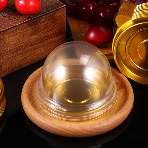 Miniatura 8 de OSALADI 50 piezas portador de cupcakes pequeño soporte mini muffins transparentes pequeños recipientes de postre tazas con tapas para cupcakes