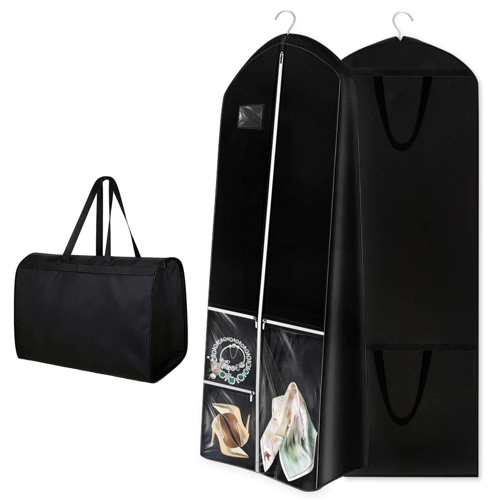 Dress Garment Bags Long Garment Bags for Travel 70 Wedding Dress Cover with Handle Foldable Clothing Bag with