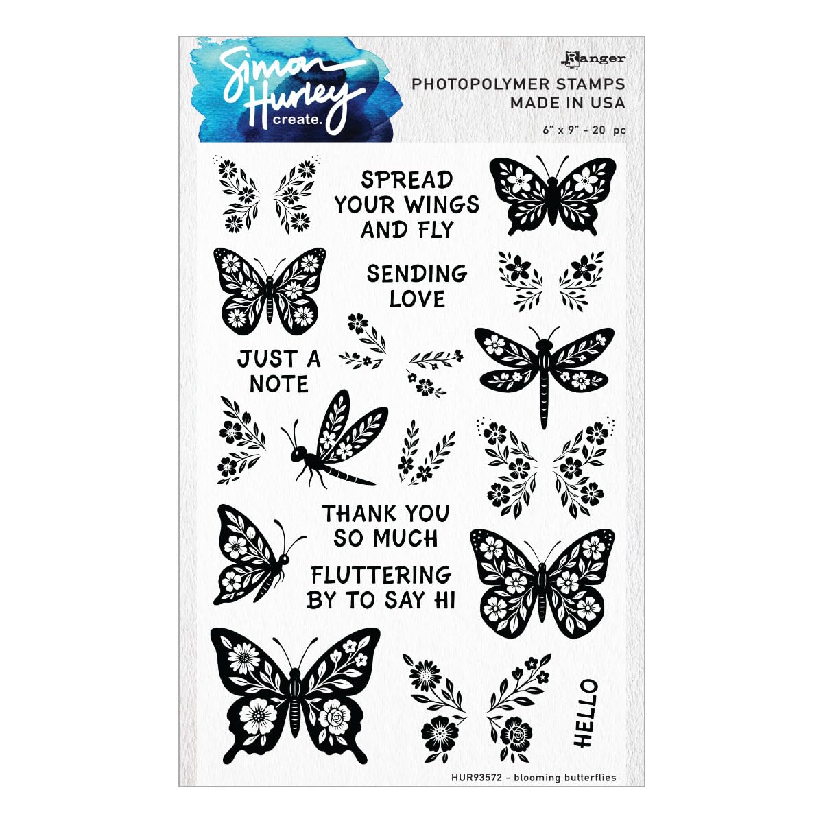 Blooming Butterflies Stamp and Die Bundle by Simon Hurley