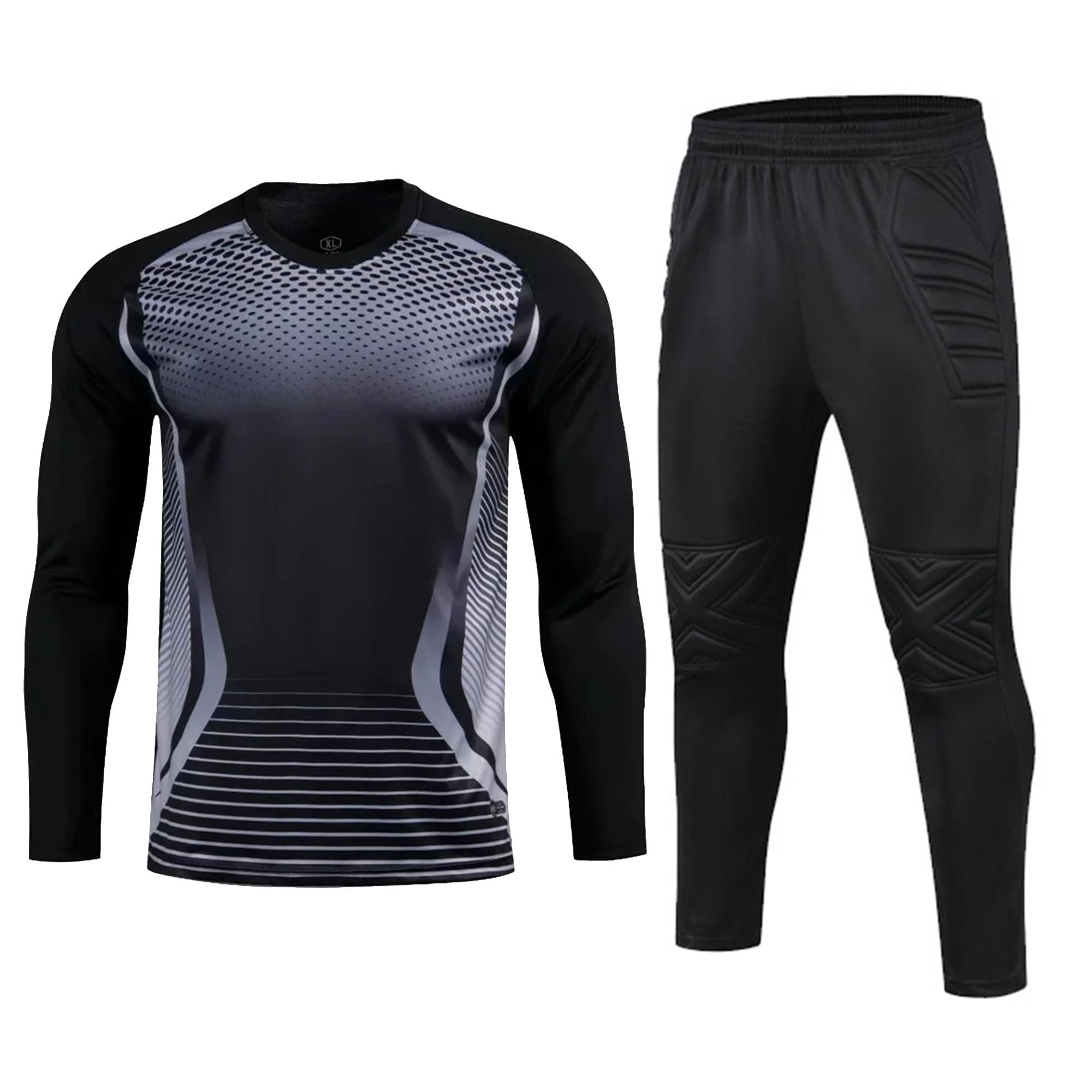 Camiseta de Portero de fútbol for Hombre, Uniforme de fútbol de Manga Larga, Protector de Esponja