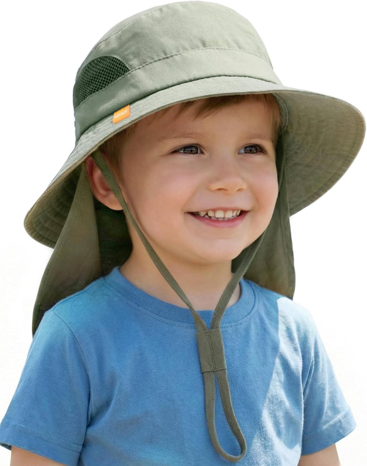 FURTALK Baby Toddler Sun Hat Bucket Hat with Neck Flap Wide Brim Hats Beach Vacation Essentials
