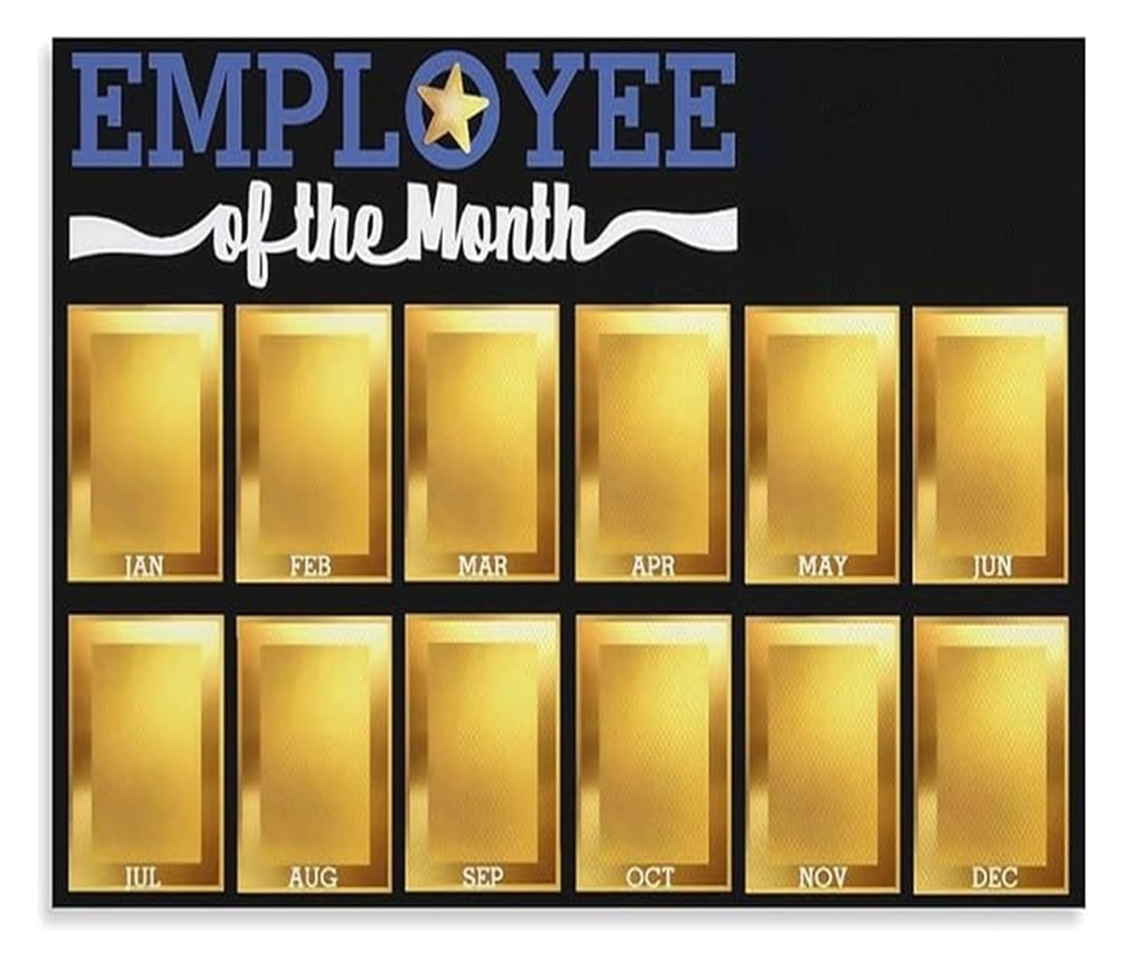 BYLSAGWHT Star Award Employee Recognition Poster Modern Workplace Motivation Wall-Art Office Room Decor Print