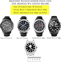 Vista 2 de Bands for Samsung Gear S3 Frontier/Classic Watch Silicone Bracelet, Sports Silicone Band Strap Replacement Wristband For Samsung Gear S3 Frontier