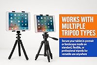 Vista 8 de Acuvar Soporte universal de trípode para tableta, adaptador de soporte ajustable para iPad, Samsung Galaxy Tab y Surface, se adapta a tabletas de 8