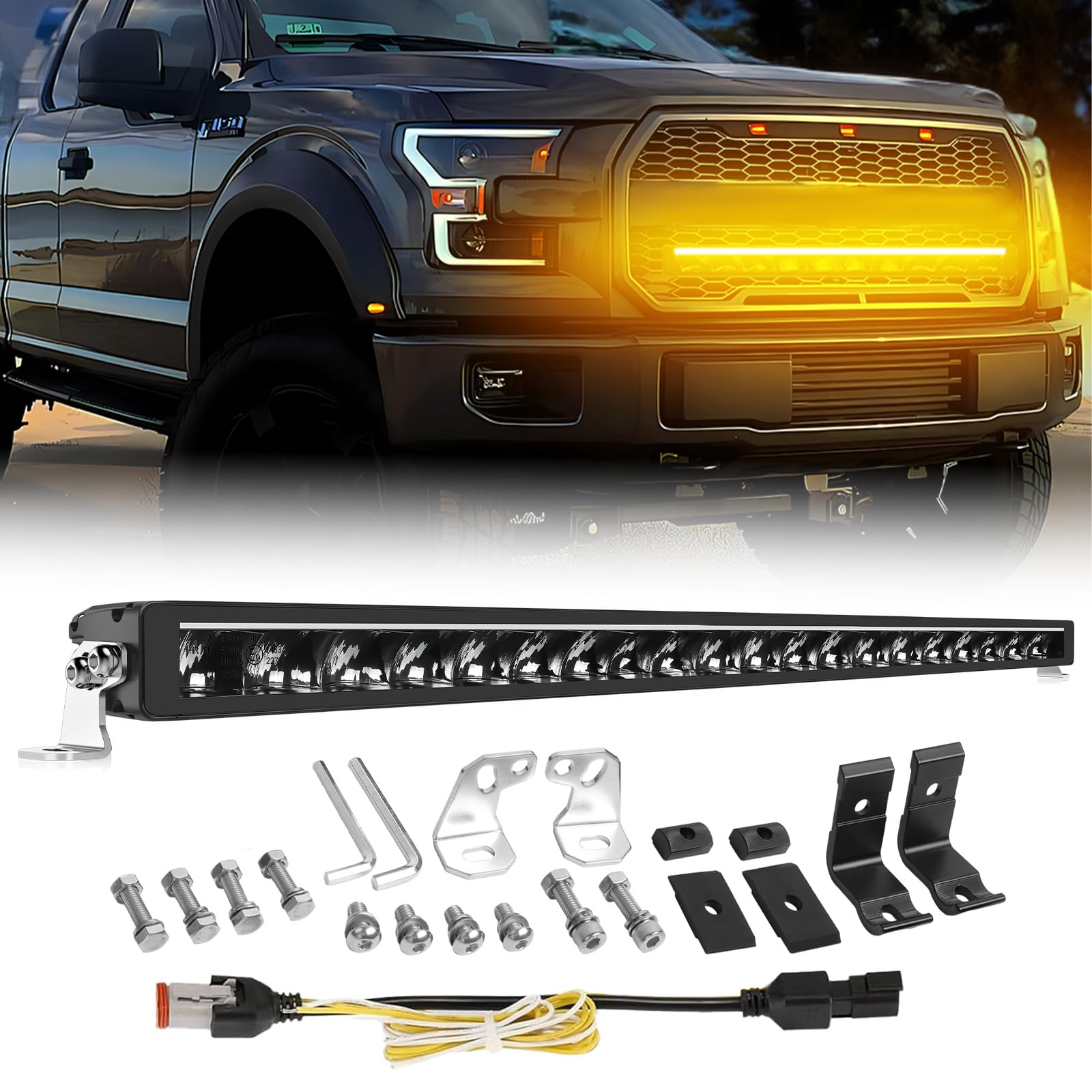 Amazon.co.jp: BraveWAY LED ライトバー シングル 40 インチ