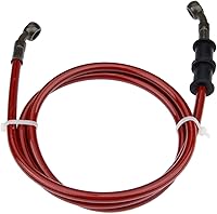 Vista 11 de Mtsooning - Manguera de aceite para embrague, freno, de acero trenzado, para motocicleta, tubo, 1 unidad., 60cm, Rojo