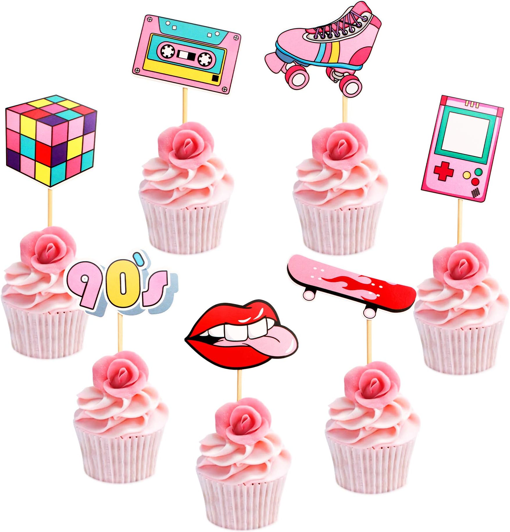 Rsstarxi 40-Pack Movie Theme Cupcake Toppers – Hollywood Popcorn Camera Picks For Baby Shower, Birthday, Movie Night Party - View #14