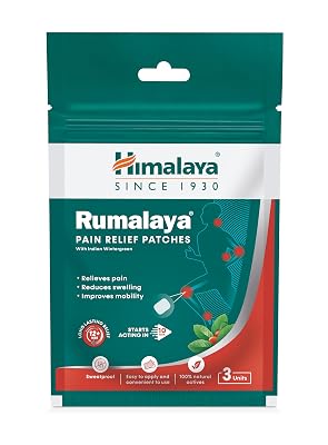 Himalaya Rumalaya Knee, Ankle, Back, Neck Pain Relief Heat Therapy Massager| Pack Of 3 Patches I Reduces Swelling I Impr