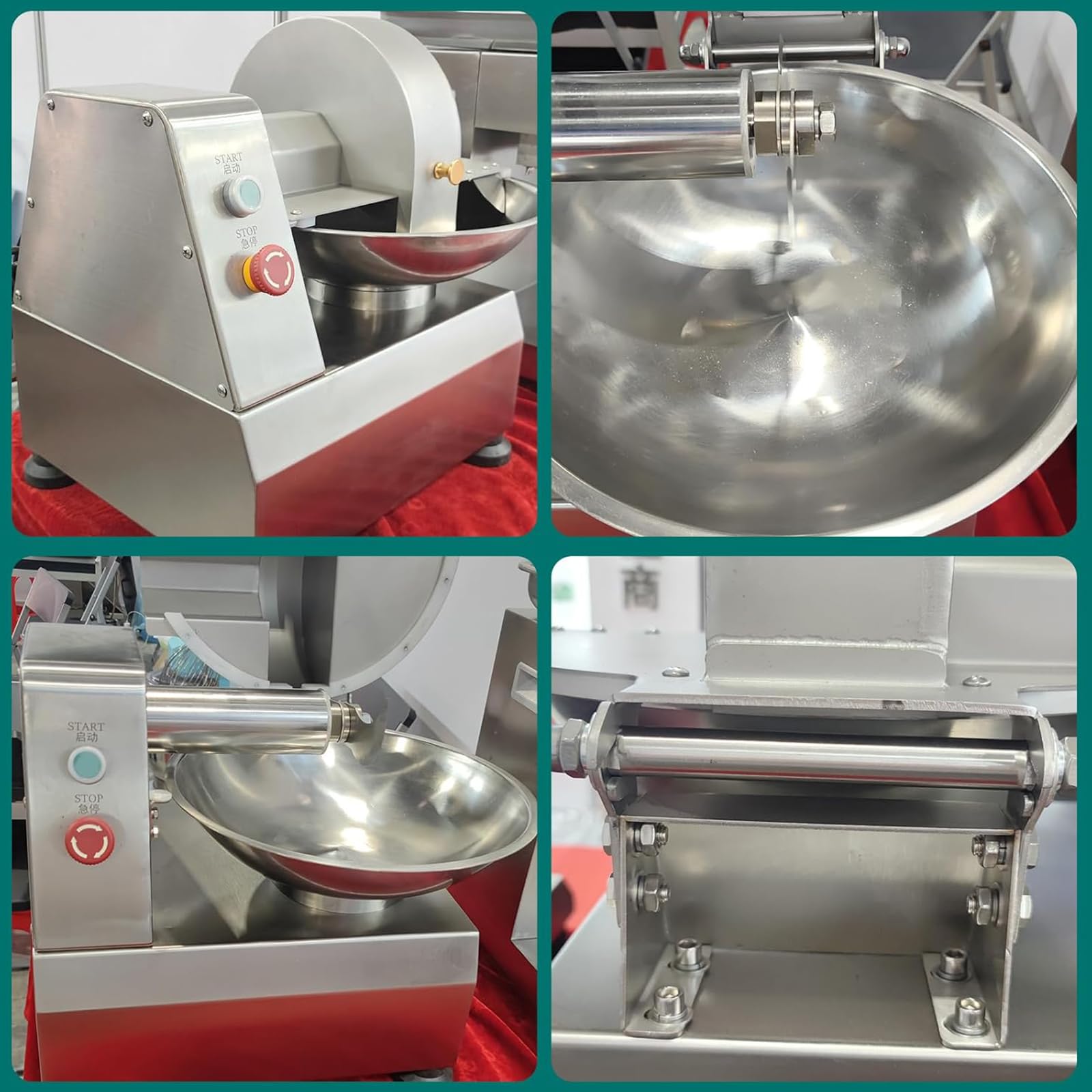 Mezcladora de Verduras, picadora de Alimentos Totalmente automática, picadora de Carne multifunción de Acero Inoxidable, cortadora de Alimentos de Gran Capacidad,
