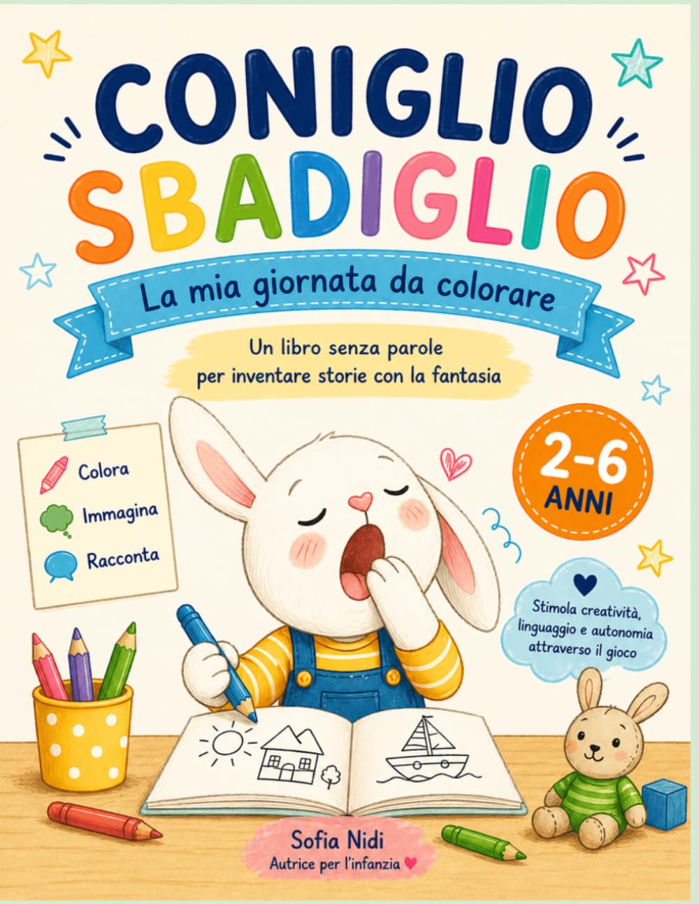 Coniglio Sbadiglio: La mia giornata da colorare