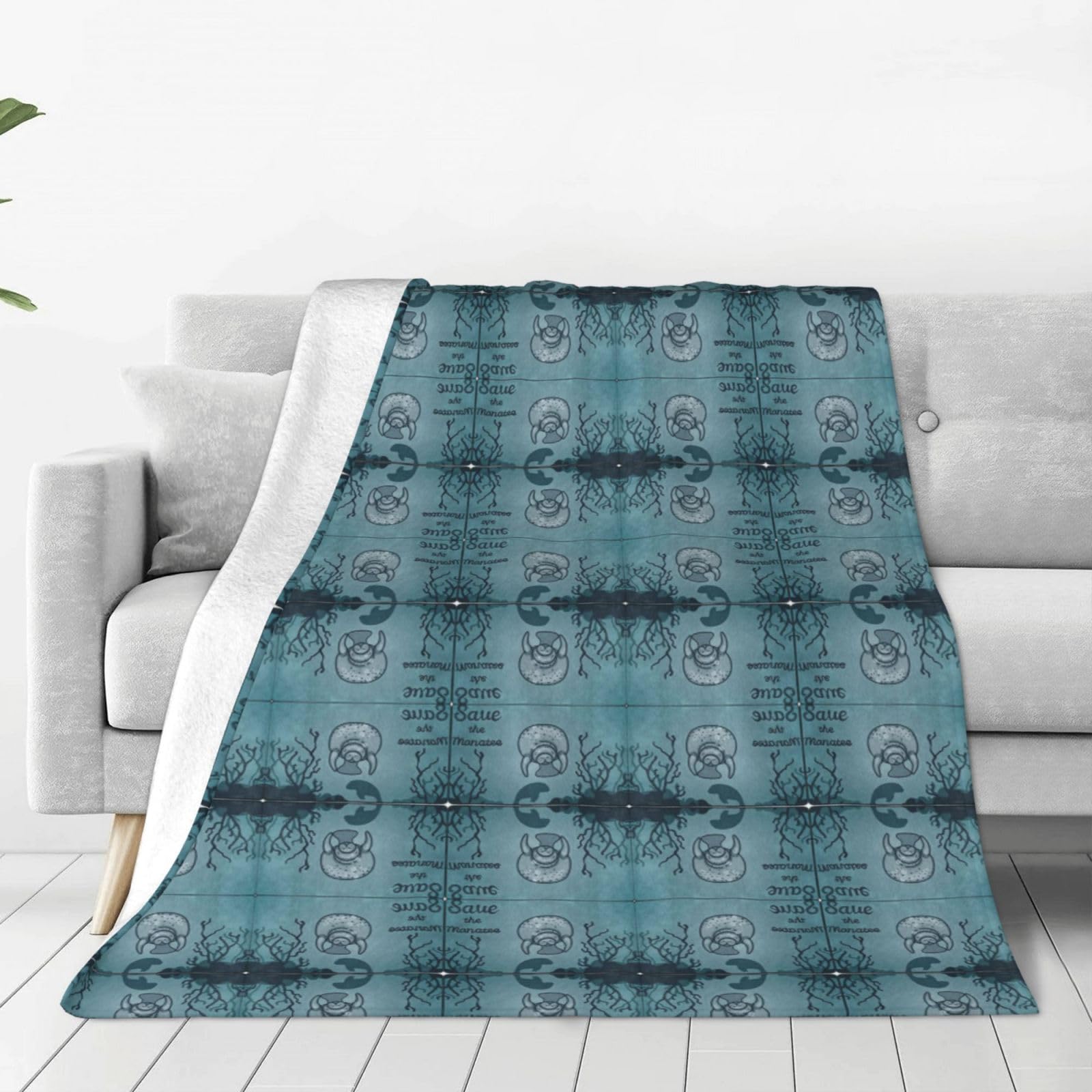 Couverture micro-polaire ultra douce Crazy Save Manatee flanelle premium