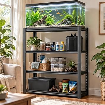 Aquarium Stand 5-20 Gallons Fish Tank Stand Heavy Duty Adjustable Shelving