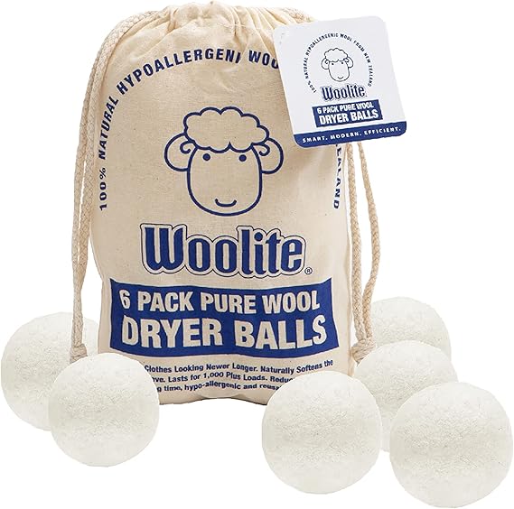 WOOLITE Reusable Wool Laundry Dryer Balls, Cuts Drying Time