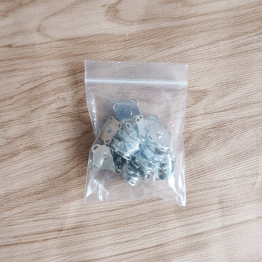 Aeuln 30 stuks zilveren metalen magnetische knop, pruimenvorm, ideaal voor kleding, tassen, doe-het-zelf ambachten (19 mm