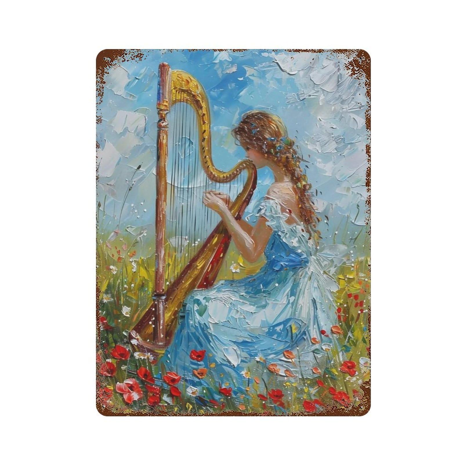 Hduryeyryy Multicolour Pastoral Melody 01 Wall Retro Iron Vintage Art Metal Tin Sign Poster Modern Home Cofffee Club Art Bar Shop Decor 40X30cm