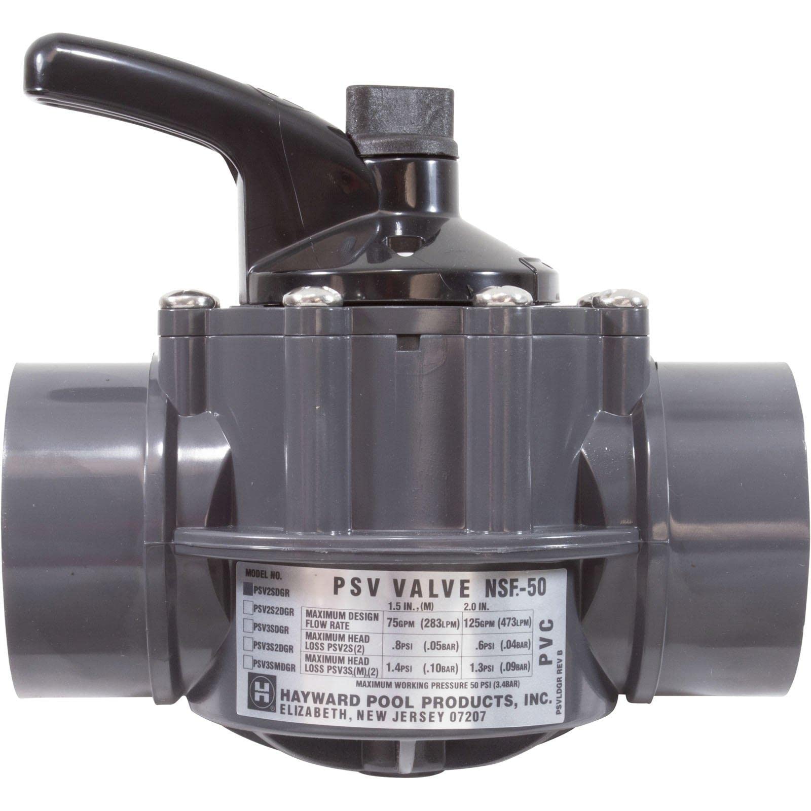 Hayward PSV2SDGR 3,81 cm-5,08 cm 2 Camino PVC válvula de desvío