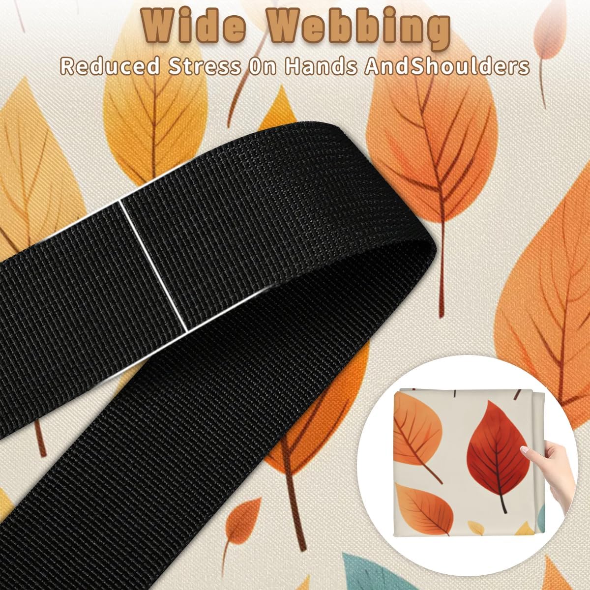 Honeybaby 214L Extra Large Comforter Storage Bag Falling Leaves Fall Storage Totes with Lids Waterproof Closet Organizer Folding Blanket Storage Bags for Clothes Bedding Pillows