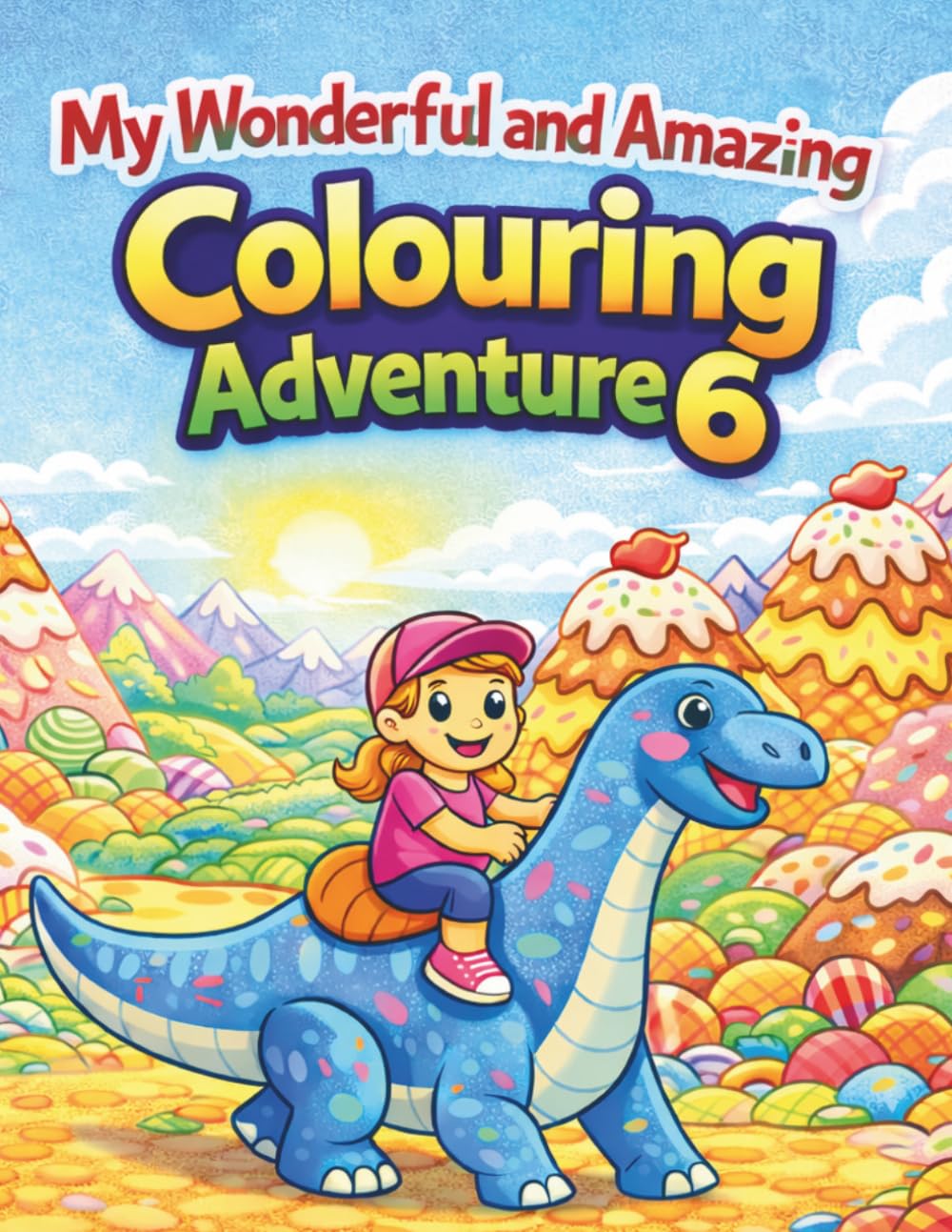 My Wonderful and Amazing Colouring Adventure 6: Fun and Easy Dinosaur Colouring Book for Kids | Friendly Dinosaurs, Cute Adventures, and Simple Colouring Pages for Ages 3 to 8