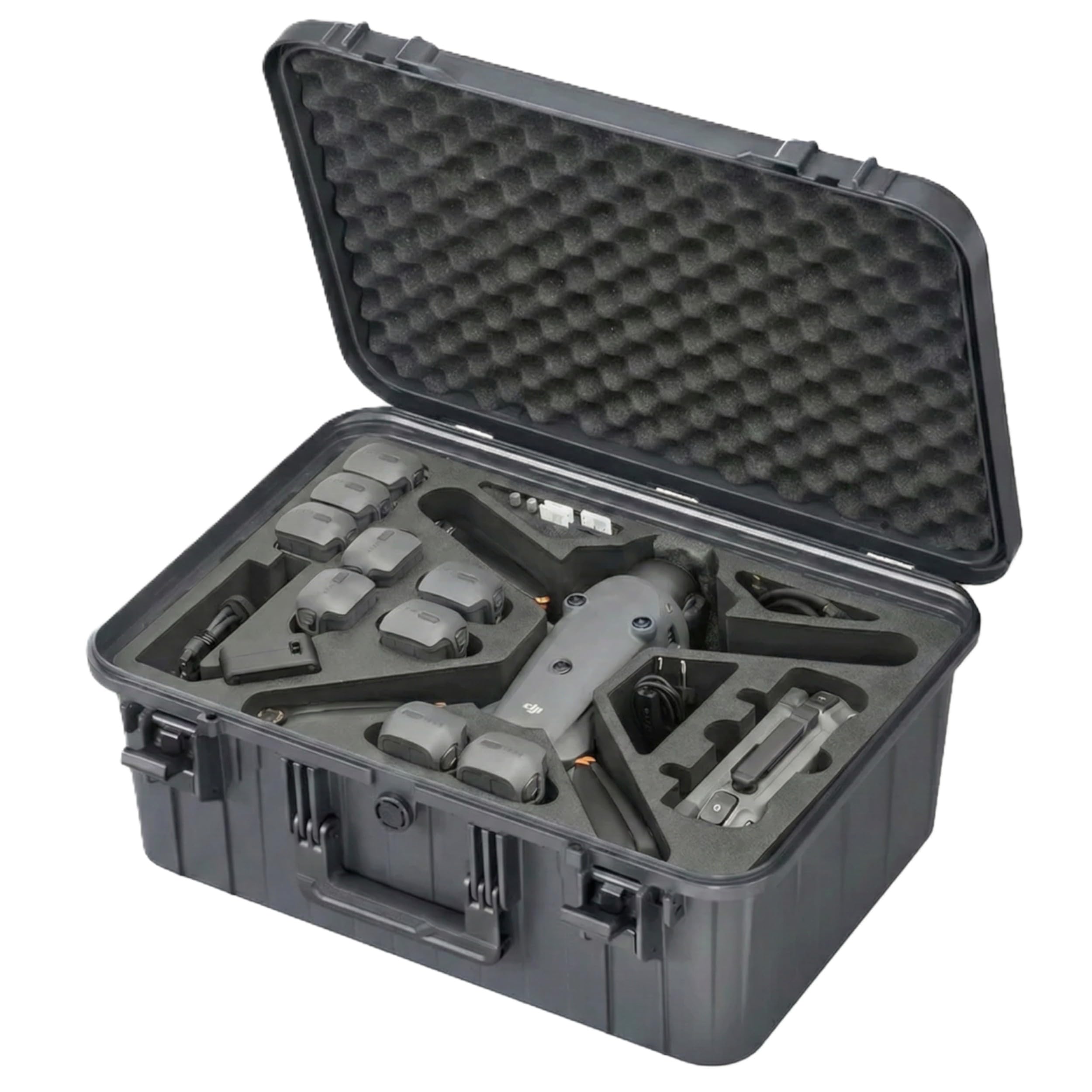 TOMcase Drohnenkoffer „Ready-to-Fly” für DJI Mavic 4 Pro | Koffer für Fly More/Creator Combo, mt RC2/RC Pro 2 – Hardcase wasserdichter ECO Schutzkoffer – Made in Germany