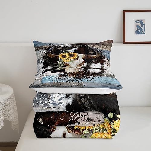 Miniatura 233 de Castle Fairy Juego de edredón con bandera estadounidense, tamaño King, ropa de cama de animales de pastor alemán para niñas y adolescentes, juego