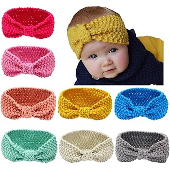 knitted headband for baby girl